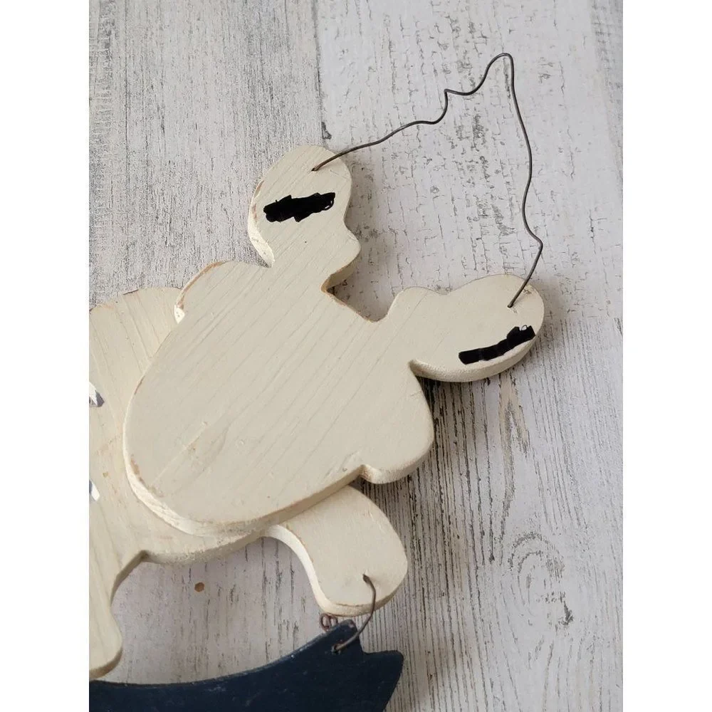 Snowman fall from Heaven wooden hanging wall‎ decor Xmas